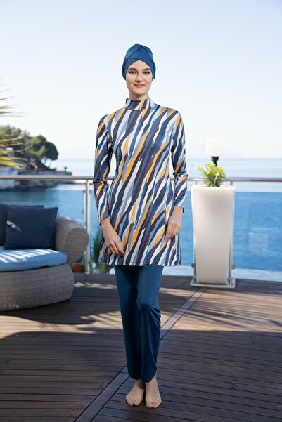 Estiva Γυναικείο ολόσωμο μαγιό με σχέδιο με μαντίλα πετρελαιού