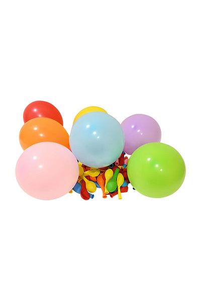 BalonEvi 12'' inch MIXED PASTEL COLOR 100 Balloon