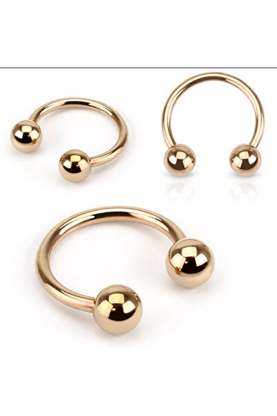 Öte Beri Hayallerin Ötesi 316l Cerrahi Çelik Spike Helix,Septum,Kıkırdak,Smiley,Tragus 3 Adet Halka Hızma Küpe Piercing Set