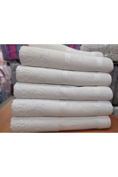 Akınal Bella 6 Pieces 50x90 Soft Etamin Jacquard Assortment Hand and Face Towel with Canvas Embroidery