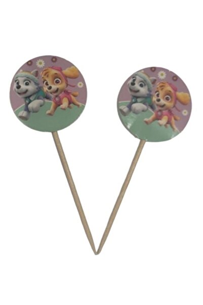 PartAntalya Paw Patrol Paw Pink Yavru Köpekler Karakterli Pasta Kürdan