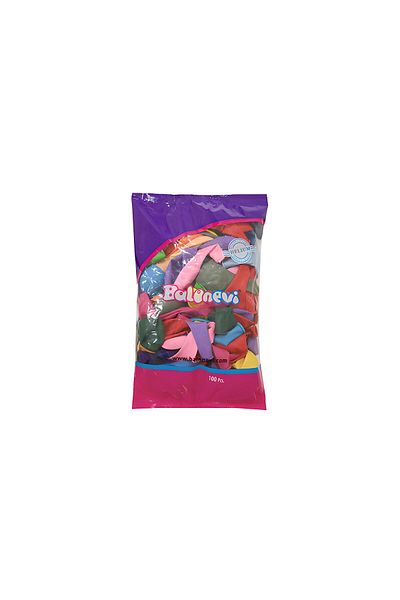BalonEvi 12'' inch MIXED PASTEL COLOR 100 Balloon