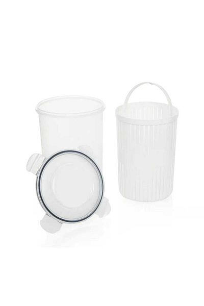 CENGİZ ÇEYİZ Plastart Fresh Box Storage Container with Strainer -1500 ml LC-470