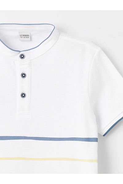 LC Waikiki Tricou cu mânecă scurtă cu dungi LCW Kids pentru băiat