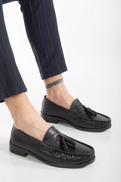 Waresta Black Corcik Tasseled Unisex Casual Shoes Classic Soft Men's Women's Shoes