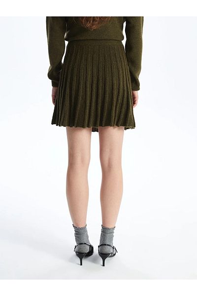 LC Waikiki LCW Vision Women's Elastic Waist Plain Knitwear Skirt