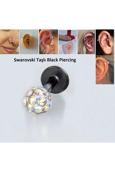 Öte Beri Hayallerin Ötesi 316l الفولاذ الجراحي والحجر شامبال هيليكس - الحاجز، الزنمة، ثقب القرط Labret 1 قطعة