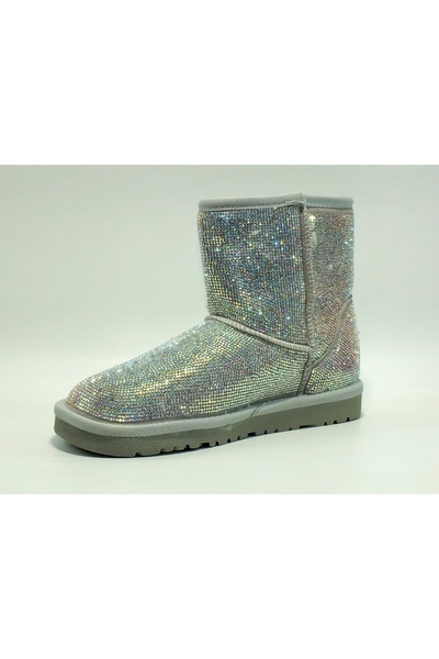 Guja Pırıltılı taşlı içi kürklü bot ( kalıbı 1 numara küçüktür )