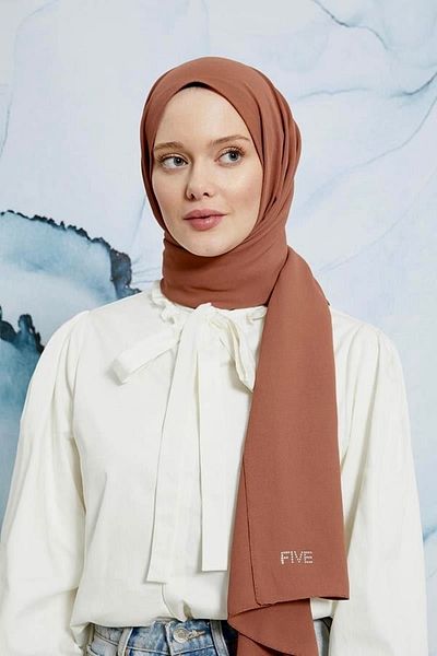 5 FİVE SCARF Medina Silk Shawl - Single Color Medina Silk Shawl - Plain Shawl - Crepe Shawl - Medina Shawl