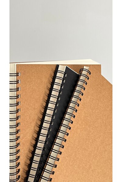 Fark Tanıtım B5 (17.6CM X 25CM) 1 Piece Brown Kraft Cover Unlined Spiral Notebook