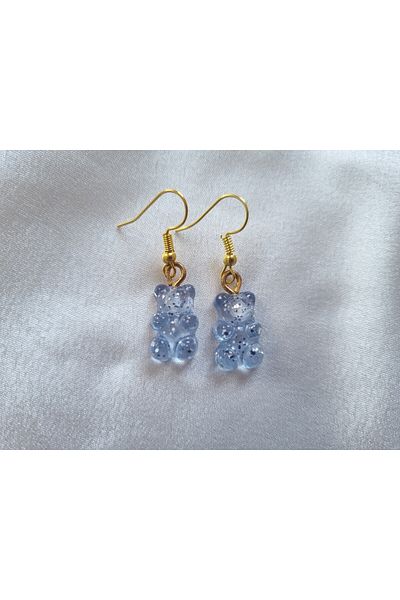 Es Kozmetik Glitter Teddy Bear Haribo Earrings with Jelly