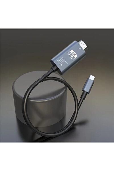 yediseven Type C to HDMI 4K 60Hz Telefon Macbook Laptop Görüntü Aktarım Kablosu 2 Metre