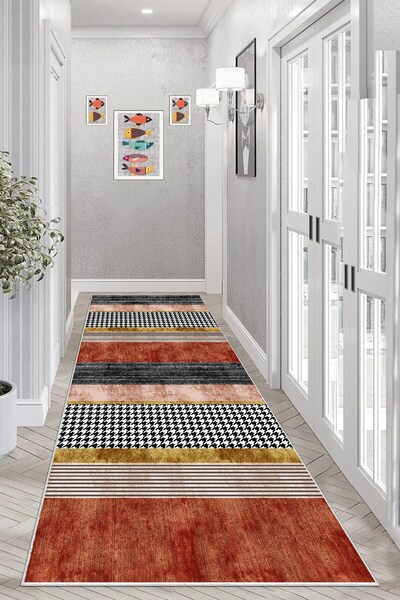 on the clouds Kazayağı Desenli Renk Geçişli Dijital Baskılı Kaymaz Taban Mode...