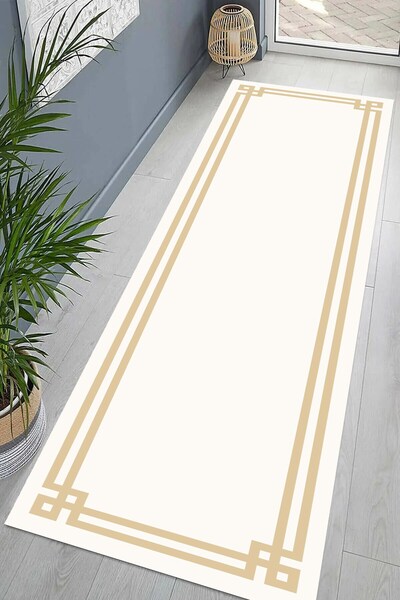 on the clouds Geometrik Desenli Dijital Baskı Yıkanabilir Kaymaz Taban Düz Mo...