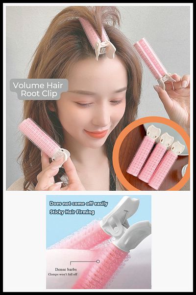 Nera Classy 2 Pieces Hair Curler, Volumizing Curling Iron, Natural Feather Hair Clip, Roller Hair Clip