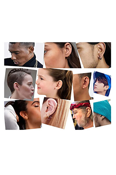 Öte Beri Hayallerin Ötesi مجموعة أقراط 316 لتر مضادة للحساسية وغير قابلة للتشوه للجنسين - زوج واحد من الأطواق