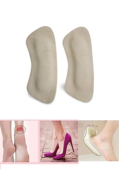 Shoes Comfort Krem-Topuk Arkası Vurma Önleyici Spor Ve Topuklu Ayakkabı Doğal...