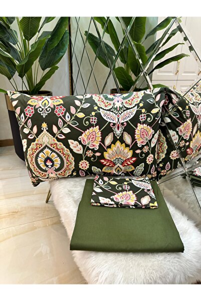 micoton 100% Cotton Double Elasticless Sheet and Pillow Set