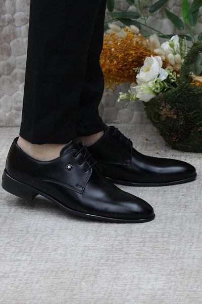 Pierre Cardin 7030-1 Pantofi de mire cu deschidere neagră Pantofi de costum Pantofi clasici pentru bărbați