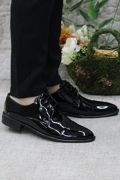 Pierre Cardin 7028 Pantofi de mire din piele neagră Pantofi de costum Pantofi clasici pentru bărbați