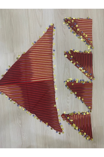 DİNÇLER TEKSTİL Σετ μπαντάνας Keşan Triangle Lira 5 τεμαχίων