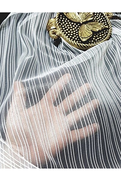 Karesi READY TO USE CHAINED SEIREK PLEATED 1X2 TULLE CURTAIN