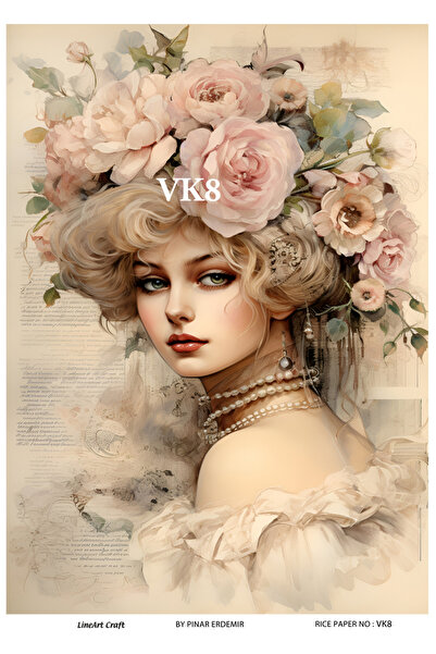 LİNEART Lineart Brass Decopage Paper No:Vk8