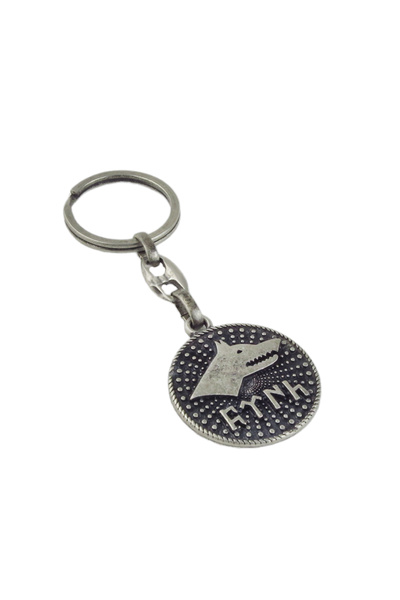 hiçdurmaal Gökbörü Kurt Başlı Göktürkçe Türk Yazılı Eskitme Döküm Metal Anaht...