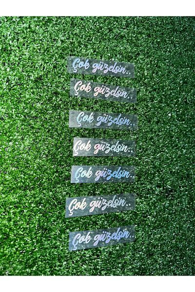 GNRGARAGE Hologram You Are Beautiful Sunshade Mirror Lettering Car-Motorcycle Windshield Label Sticker 7,2X1,8Cm 1Pcs
