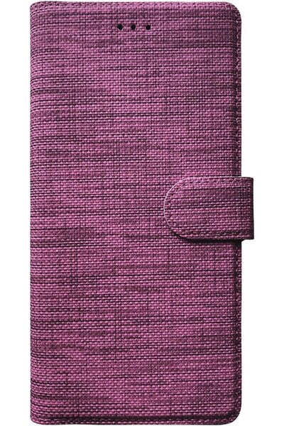 BLUETECH Realme C21 Cover Wallet Card Compartment Fabric Patterned Case