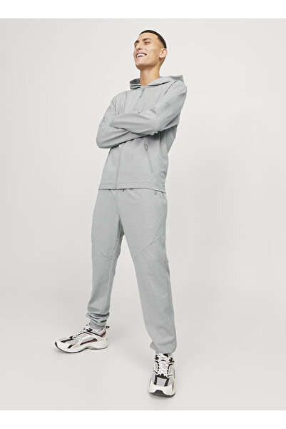 Jack & Jones Slim Fit Gri Melanj Erkek Eşofman Altı JPSTWILL JJCLOUD SWEAT PA...