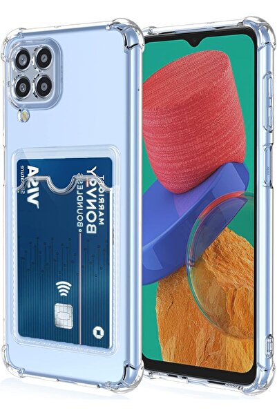 CaseWorld Samsung Galaxy M32 Kapak Kamera Korumalı Kartlıklı Darbe Emici Özel...