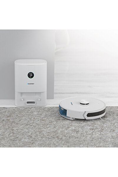 Blaupunkt S40 Robomaster Çöp Istasyonlu Akıllı Robot Süpürge Beyaz