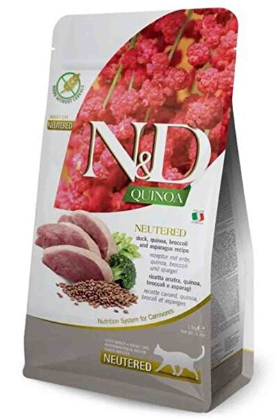 N&D Quinoa Ördek Etli Kinoalı Brokolili Kısırlaştırılmış Kedi Maması 1,5kg
