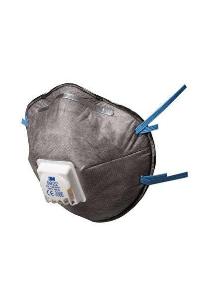 3M 9922 Ffp2 Ventilli Aktif Karbonlu Organik Gaz, Toz Ve Sis Maskesi (10 ADET...
