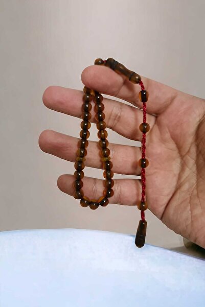 Budakoğulları Eski Çubuk Malzemeden Sıkma Kehribar Bilek Boy Tesbih Usta Işçi...