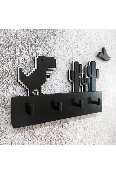 CajuArt Dinosaur Jumping Decorative Game Wall Keychain - Hanger