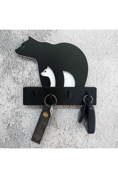 CajuArt Baby Bear Patterned Decorative Wall Hanger - Keychain