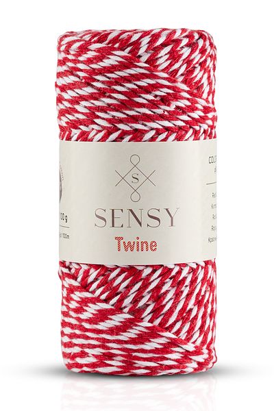 SENSY قسط 100 متر 100 جرام حزمة حمراء بيضاء حبل تغليف الهدايا حبل النورس حبل التوأم بيكر