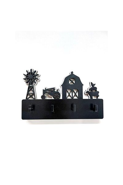 CajuArt Farmhouse Patterned Wall Hanger - Keychain