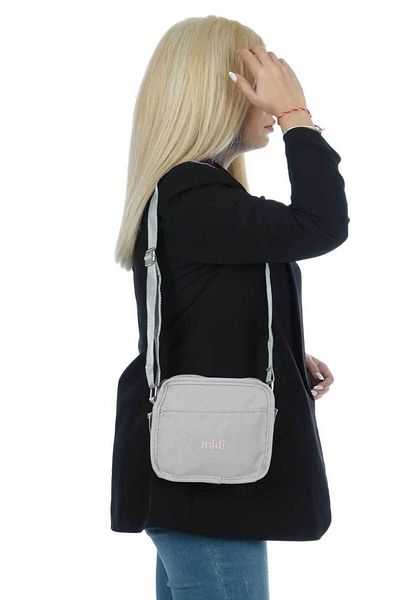 ZR Accessory Ύφασμα καμβάς Ακατέργαστο λινό Messenger Τσάντα Midi