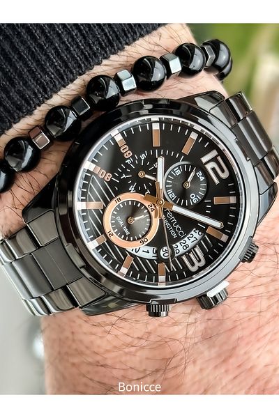 Ferrucci Black Men's Wristwatch+Bracelet