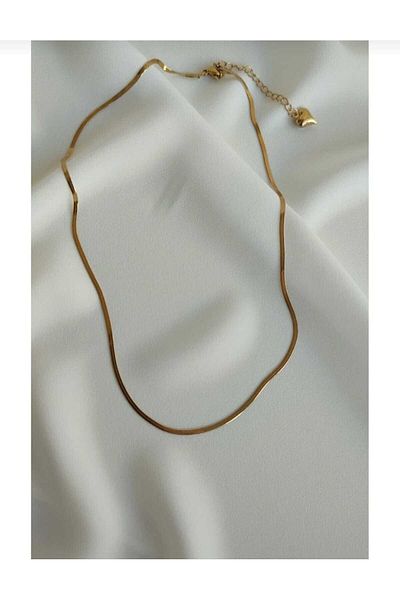 sedefaccessory THIN MODEL ITALIAN CRUSH CHAIN GOLD COLOR UNISEX