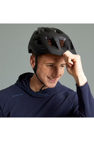 Decathlon Rockrider Expl 500 Unisex Black Mountain Bike Helmet