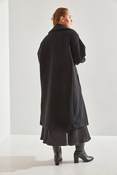 Bianco Lucci Dámský kabát s dlouhým boucle Stamp 808760141011