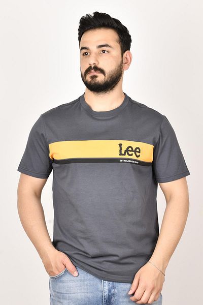 Lee L211918003 Anthracite Crew Neck Men's T-shirt