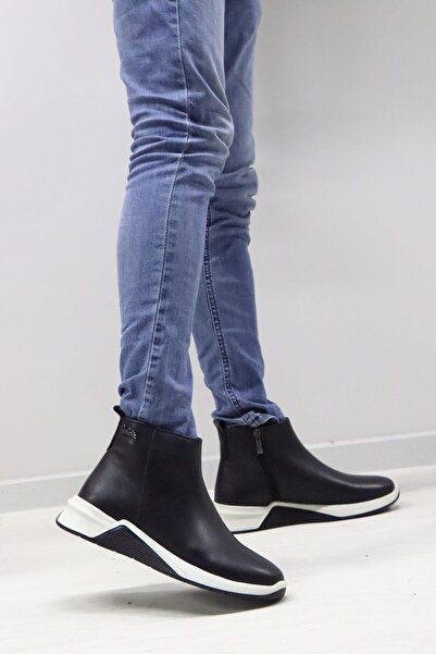 Pierre Cardin 411253 Erkek Siyah Deri Bot