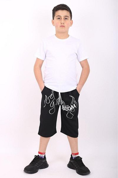 Çiggo Kids Set de sus și de jos Capri cu imprimeu simplu și tricou de bază