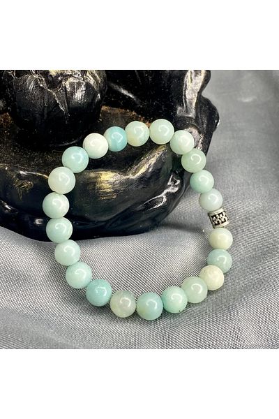 Elifsu Jewelry سوار من حجر الأمازونيت الطبيعي