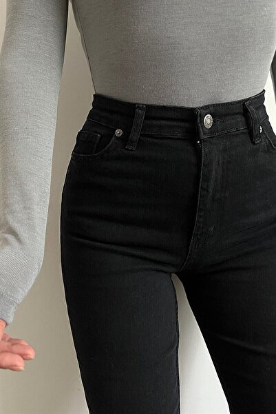 Livik Flare Jeans Black Colorfast Spanish High Waist